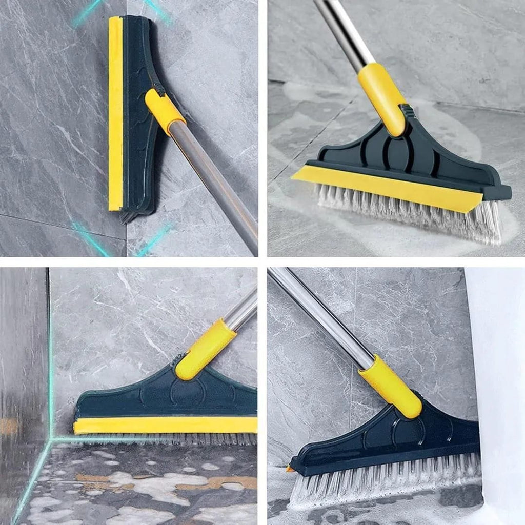 2 in 1 Cleaning Brush Floor Scrub Broom Wiper Scraper