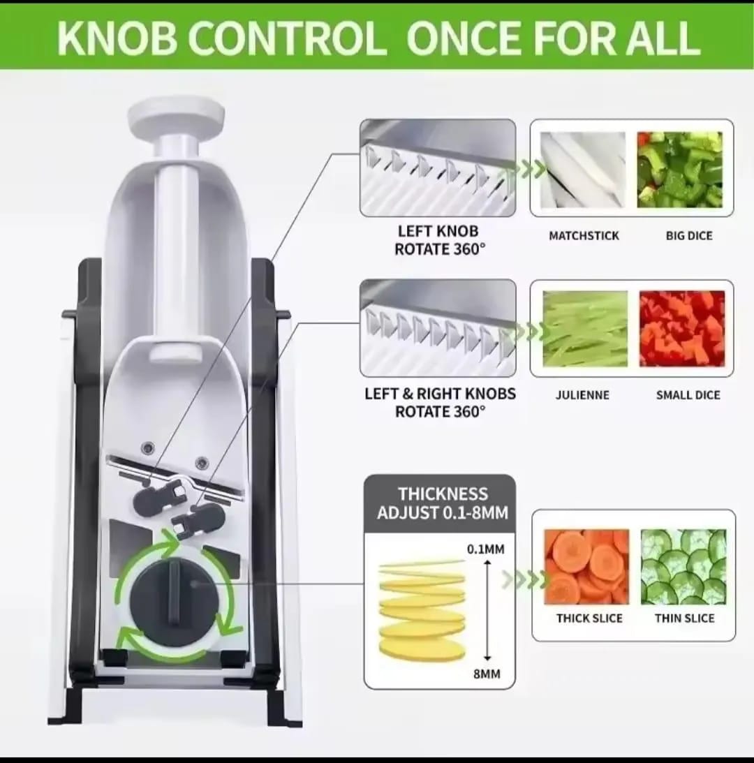 Imported Multi-Purpose Kitchen Vegetable Slicer - Multifunctional Mandoline chopper