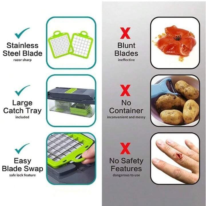 16-in-1 Vegetable Slicer Cutter Multi-Use Kitchen Tool.