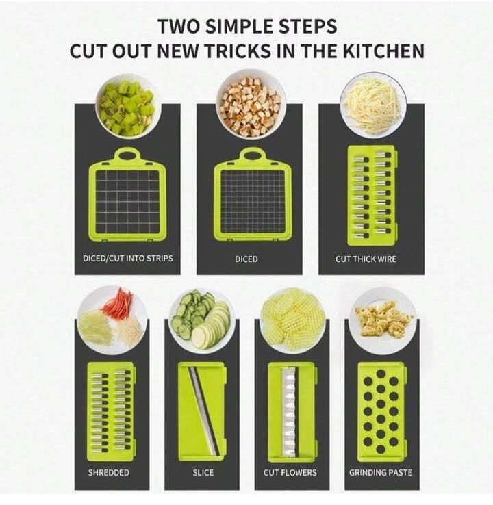 16-in-1 Vegetable Slicer Cutter Multi-Use Kitchen Tool.