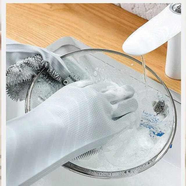 Multi Purpose Silicone Washing Gloves Multi Color Heat Resistant