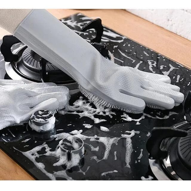 Multi Purpose Silicone Washing Gloves Multi Color Heat Resistant