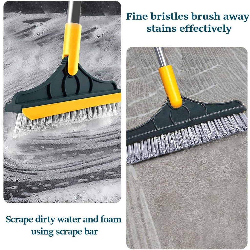 2 in 1 Cleaning Brush Floor Scrub Broom Wiper Scraper
