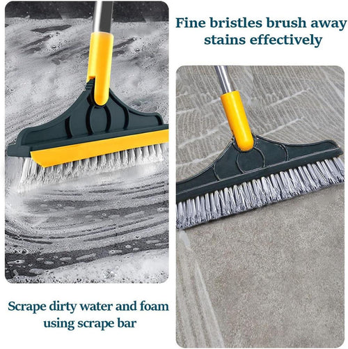 2 in 1 Cleaning Brush Floor Scrub Broom Wiper Scraper
