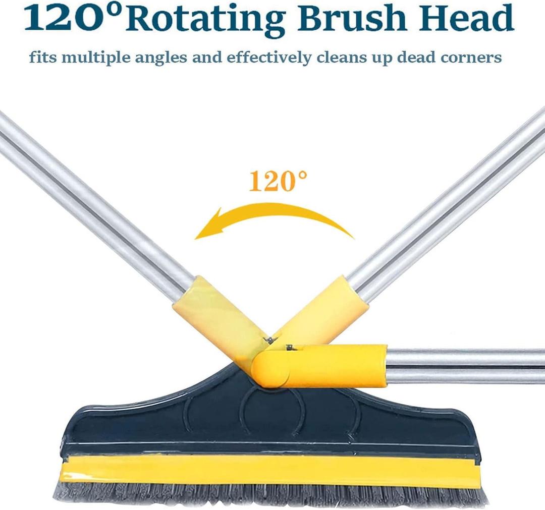 2 in 1 Cleaning Brush Floor Scrub Broom Wiper Scraper