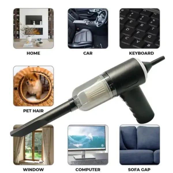 Imported 3-in 1 Portable Cordless Rechargeable Vacuum Cleaner & Blower Cleans Up Every Corner Of Your Home & Car