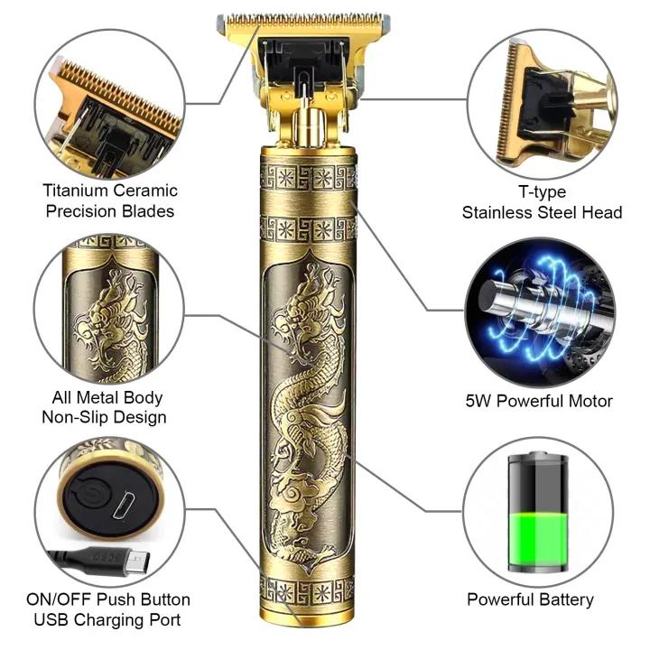 T9 Hair Cutting Machine Hair Clippers Rechargeable Beard Shaver for Men