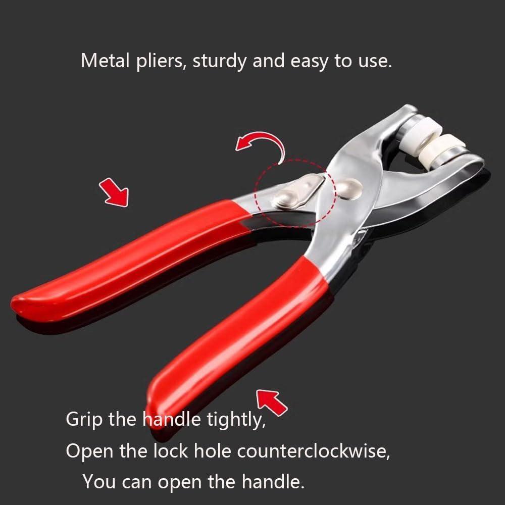 Full Body Metal Snap Button Set with Hand Pressure Plier Button Press