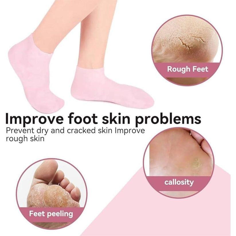 Anti Slip Silicone Moisturizing Socks for Repairing Dry Feet, Cracked Heels and Softening Rough Skin Rs.899
