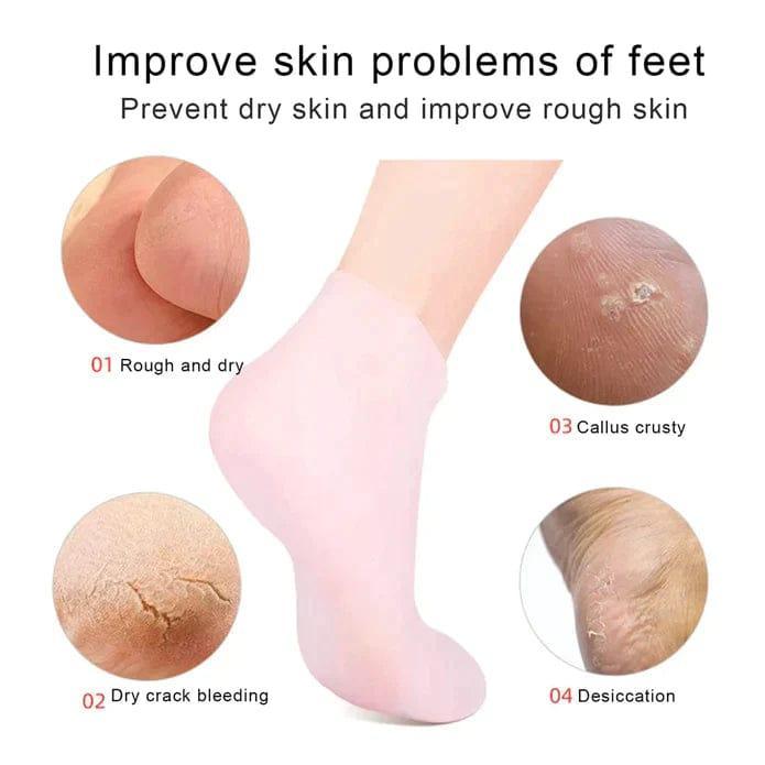 Anti Slip Silicone Moisturizing Socks for Repairing Dry Feet, Cracked Heels and Softening Rough Skin Rs.899