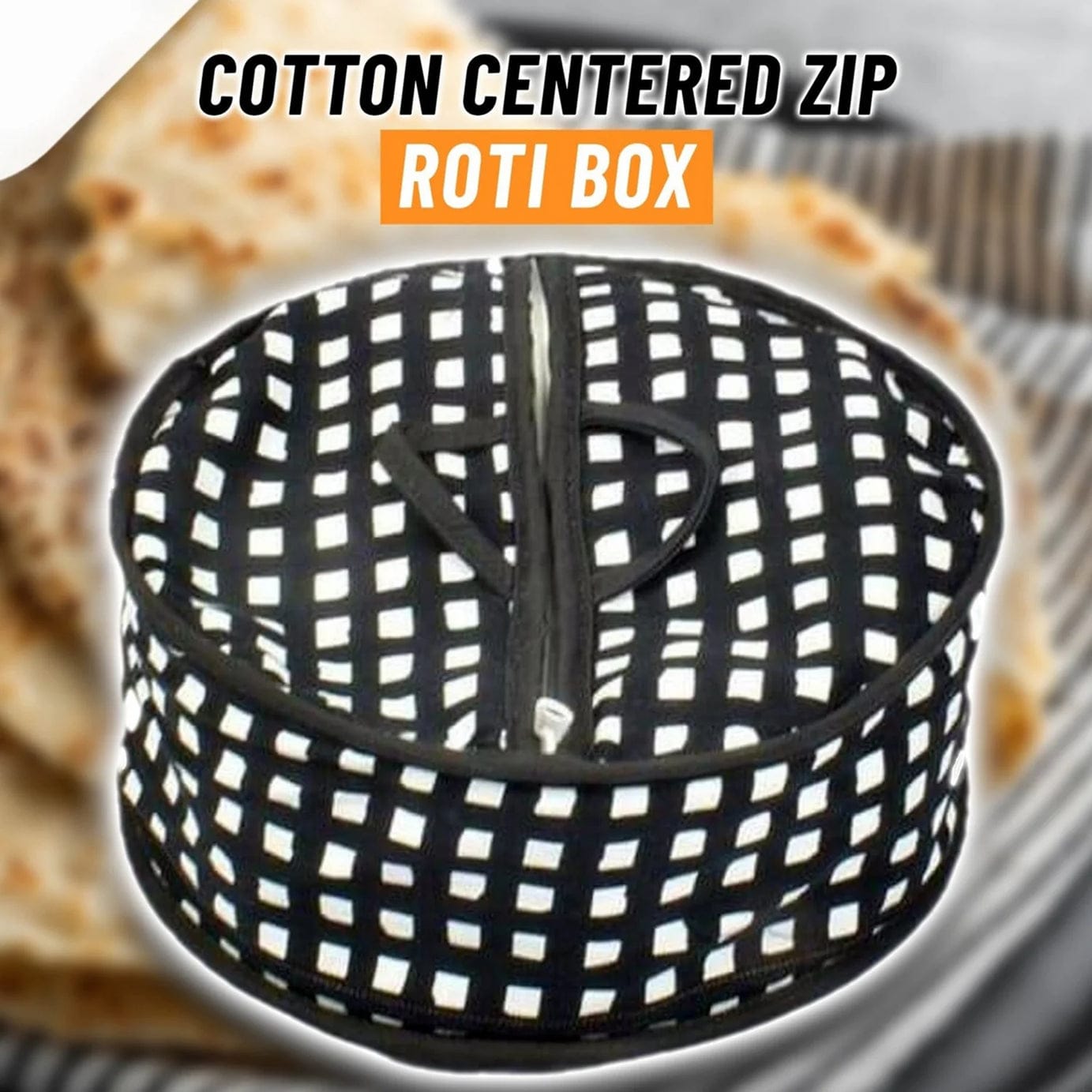 Pack Of 3 - Roti Basket Circle – Roti Chapati Box with Zipper Cover Just Rs. 1099 Only