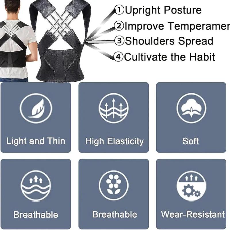 Unisex Elastic Adjustable Back Posture Corrector Belt Men & Women Only 1399 Rs